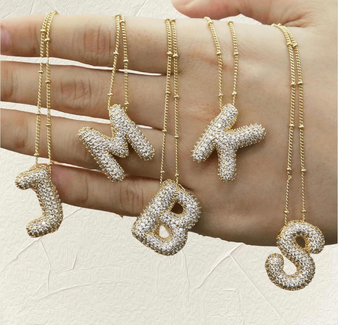 BUBBLE LETTER NECKLACE