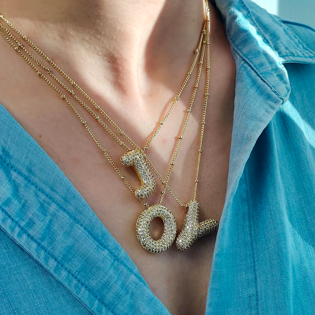 BUBBLE LETTER NECKLACE