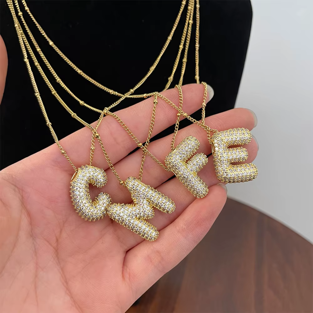 BUBBLE LETTER NECKLACE