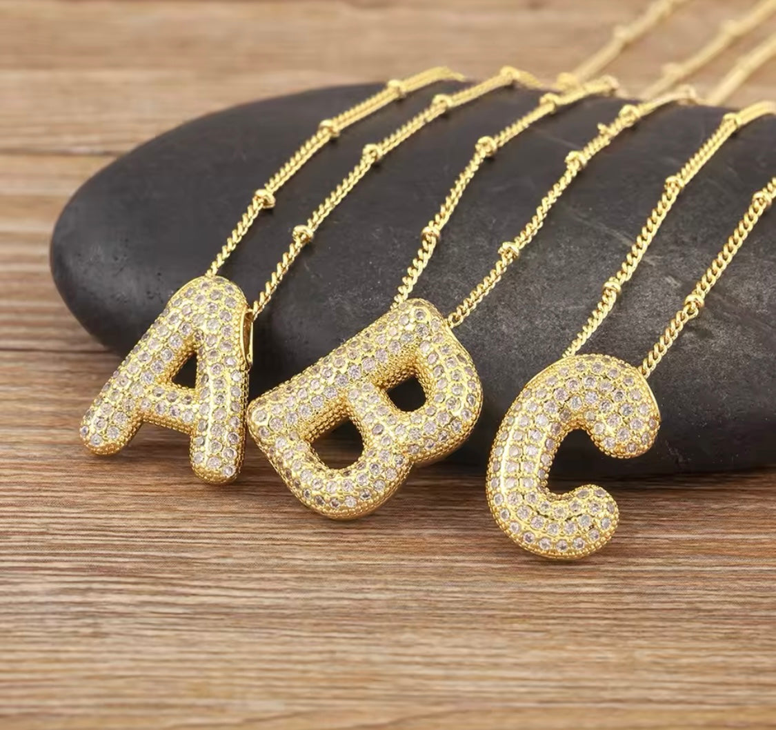 BUBBLE LETTER NECKLACE