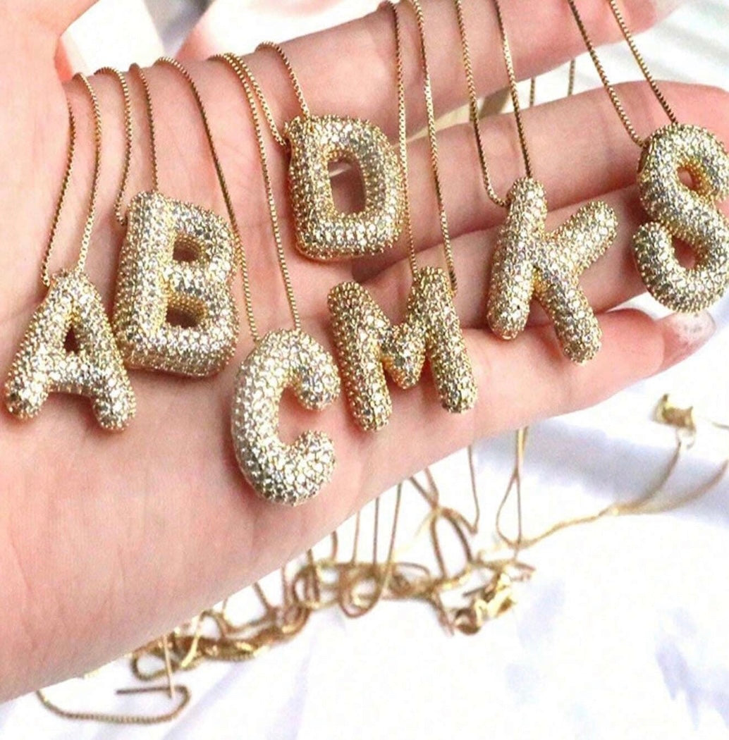 BUBBLE LETTER NECKLACE