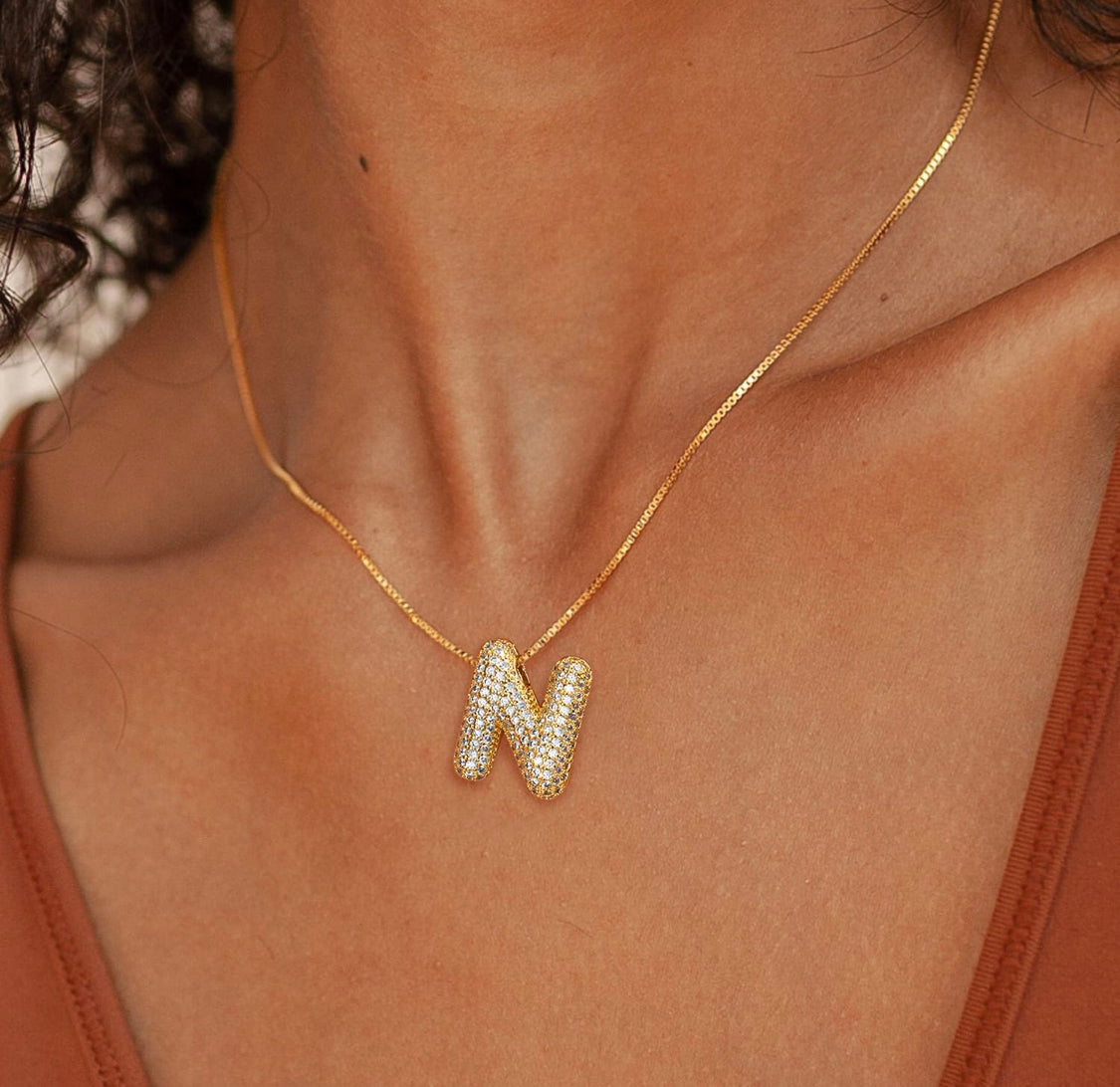 BUBBLE LETTER NECKLACE